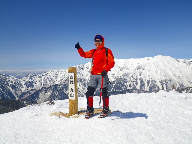 西穂高岳独標までの積雪期登山ルート